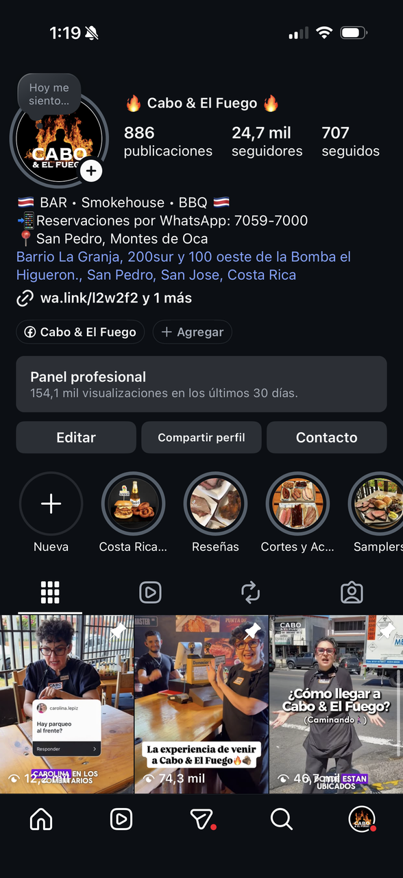 Community Manager de Cabo & El Fuego