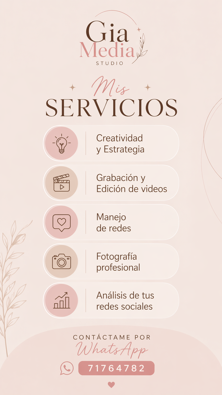 Paquete mensual de contenido para redes sociales