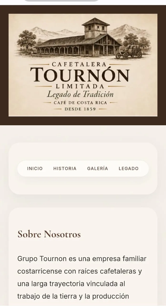 Sitio web Grupo Tournon