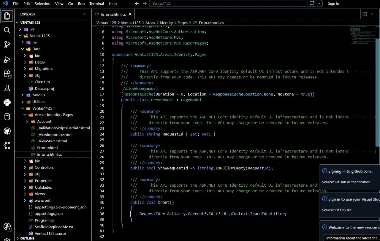 Creación de proyectos de programación