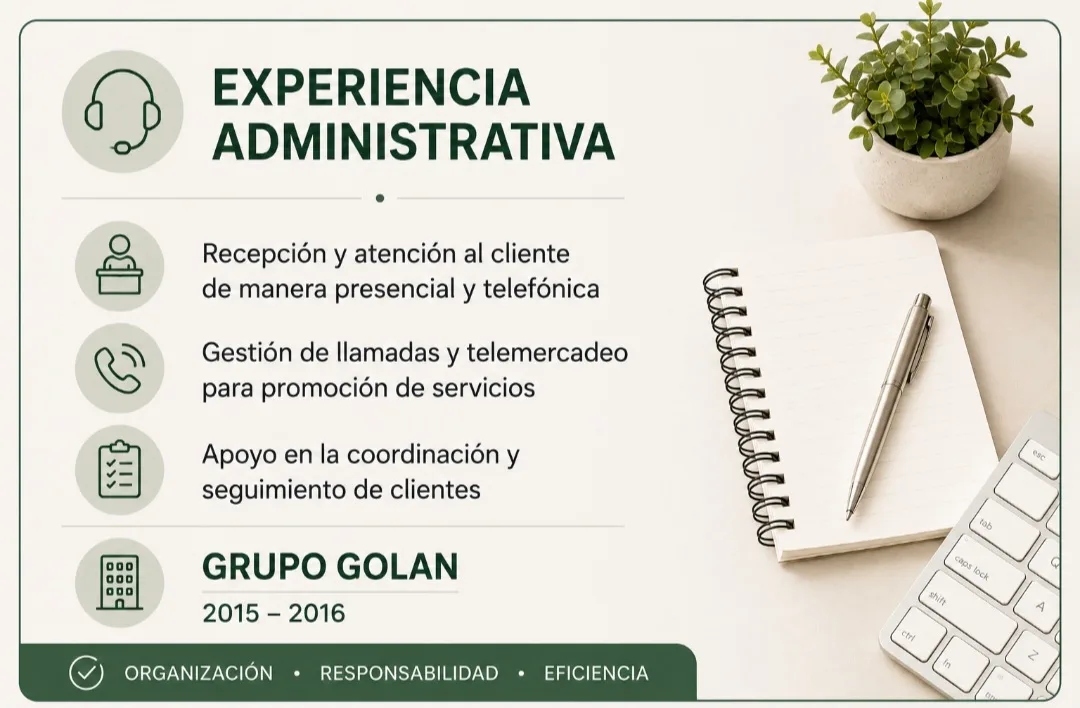 Recepción y Telemercadeo – Grupo Golan
