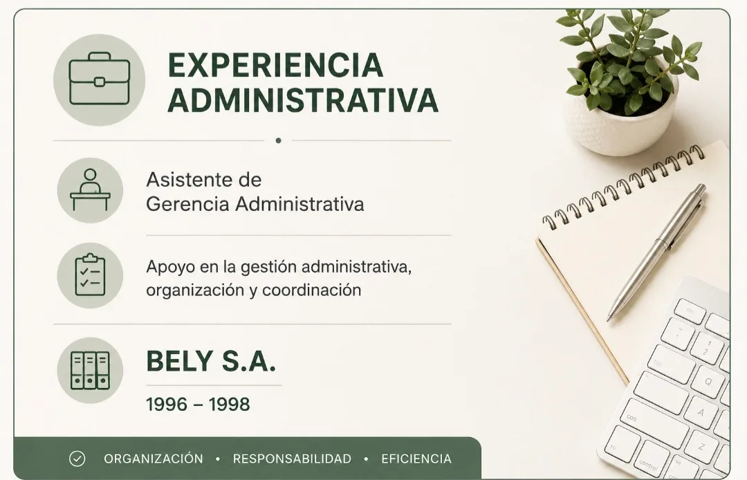 Asistente de Gerencia Administrativa – Bely S.A.