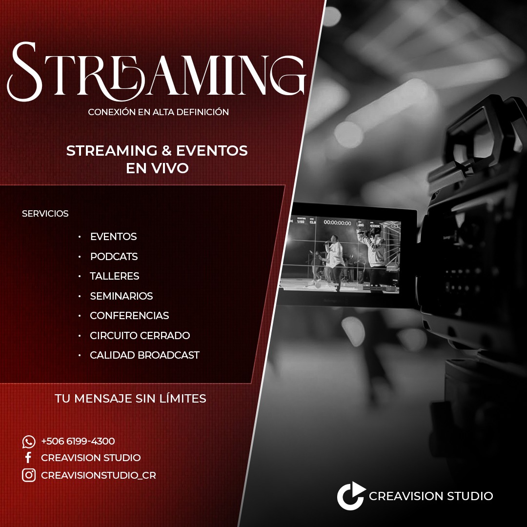 Producción y Transmisión en Vivo (Streaming)